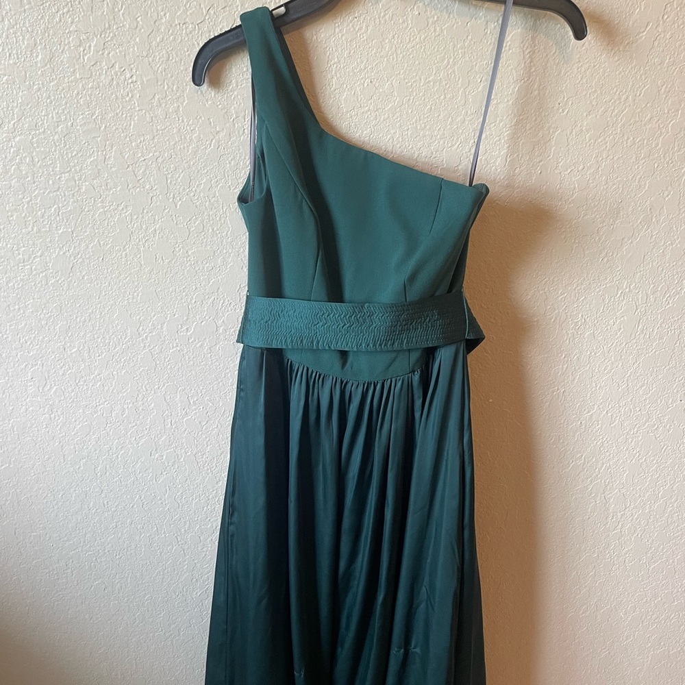 Vera Wang forest green long dress